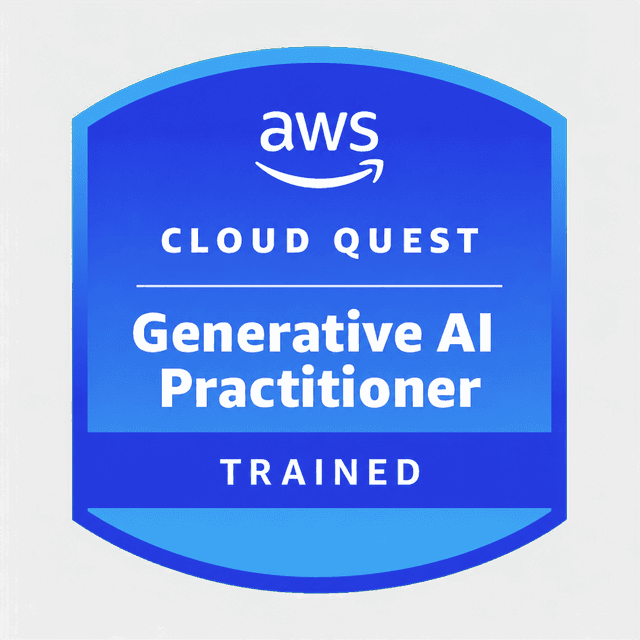 AWS Cloud Quest Generative AI Practitioner Trained badge