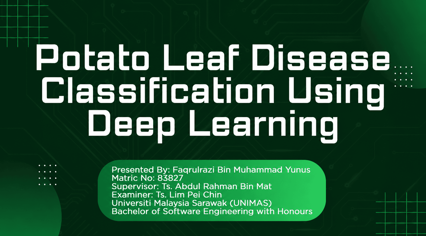 Potato leaf disease classification project cover
